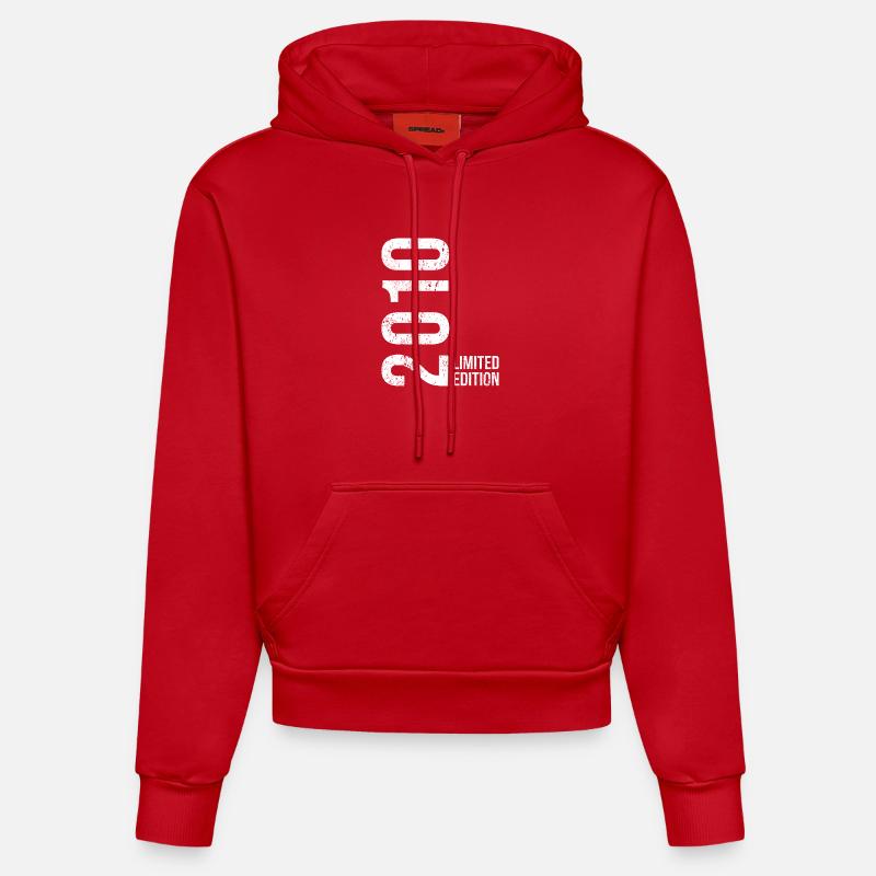 Édition limitée 2010 – 16e anniversaire - Sweat à capuche bio ajusté fabriqué en UE - rouge
