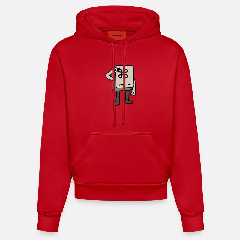 Clé de commande - Sweat à capuche bio ajusté fabriqué en UE - rouge