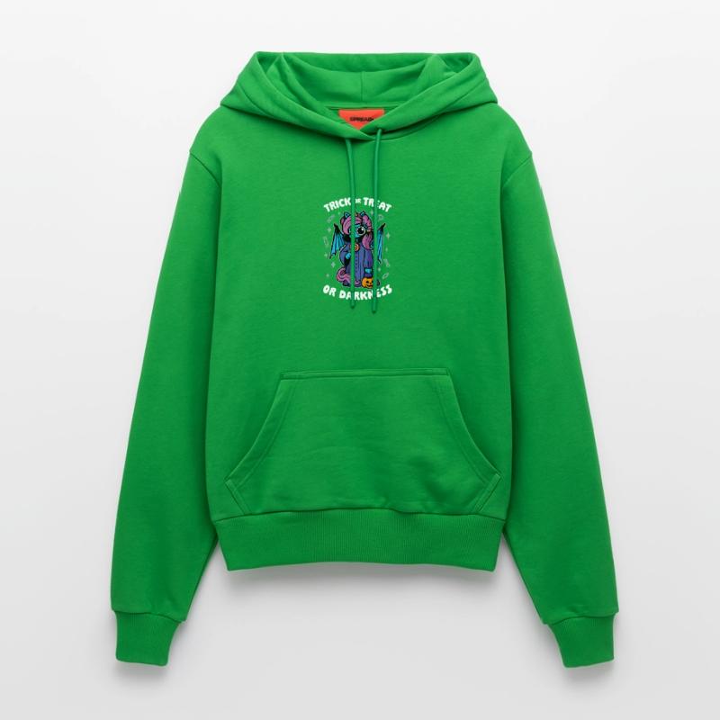 Dunkles süßes Einhorn - Süßes oder Saures oder Dunkelheit Organic Fitted Hoodie Made in EU