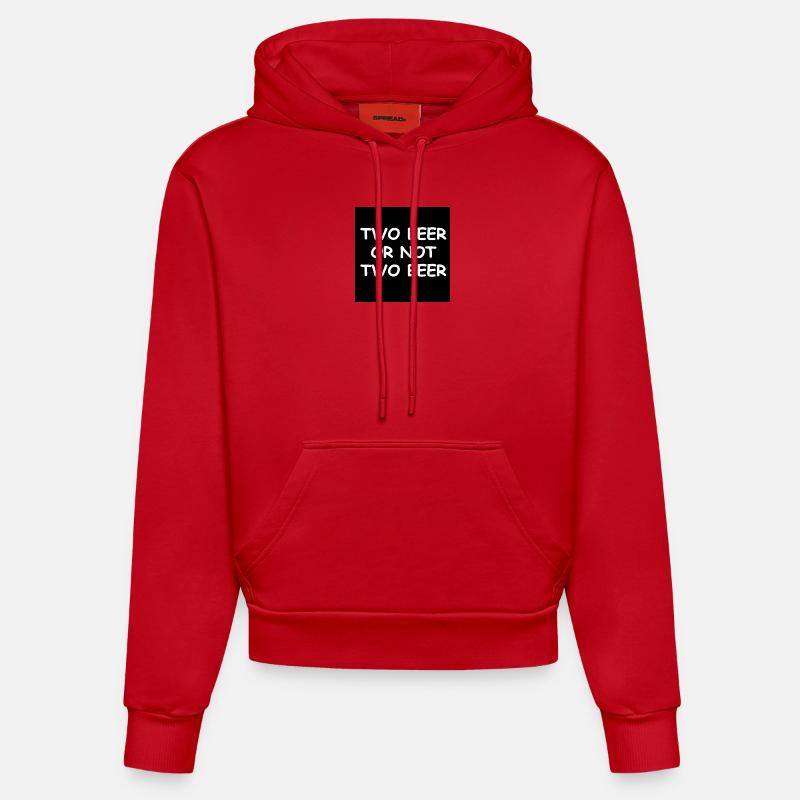 Sein oder haben Bier - Organic Fitted Hoodie Made in EU - Rot