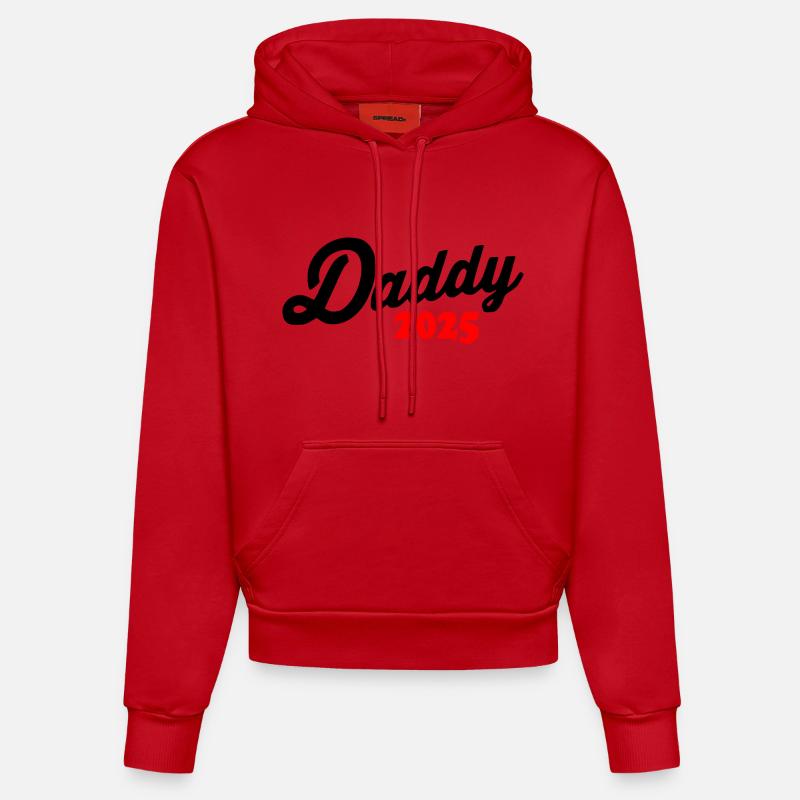 Daddy 2025 - Sweat à capuche bio ajusté fabriqué en UE - rouge