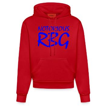Rbg notoire - Sweat à capuche bio ajusté fabriqué en UE - rouge - Devant