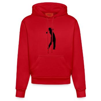 golf - Organic Fitted Hoodie Made in EU - red - Front