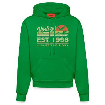Jahrgang 1996 Genial seit 1996 Geschenk 1996 Retro - Organic Fitted Hoodie Made in EU - City Green - Vorne