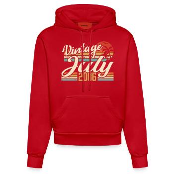 July 2006 Gift, 18th Anniversary July 2006 - Organic Fitted Hoodie Made in EU - red - Front