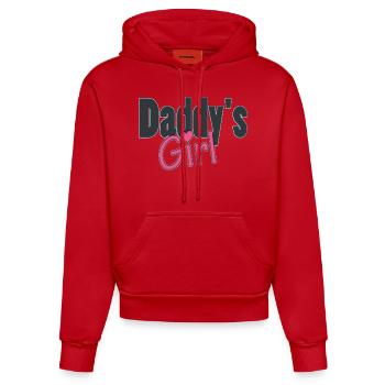 daddy's girl - Organic Fitted Hoodie Made in EU - red - Front