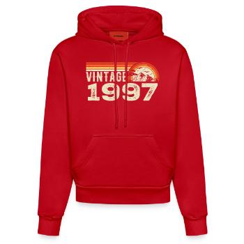 Jahrgang 1997 Geburtstagsgeschenk 1997 Retro 1997 - Organic Fitted Hoodie Made in EU - Rot - Vorne