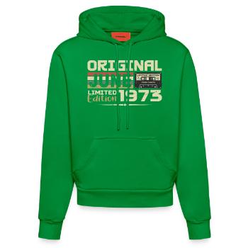 Juin 1973 Vintage Nées En Juin 1973 Anniversaire - Sweat à capuche bio ajusté fabriqué en UE - City Green - Devant