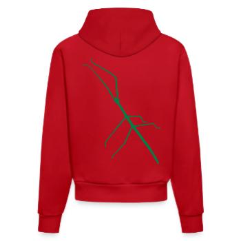 Stick_ Insekt_s1 - Organic Fitted Hoodie Made in EU - Rot - Hinten