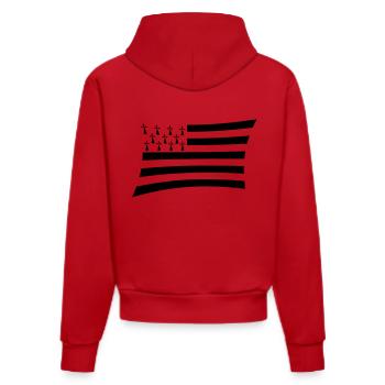 Flagge Breizh - Organic Fitted Hoodie Made in EU - Rot - Hinten