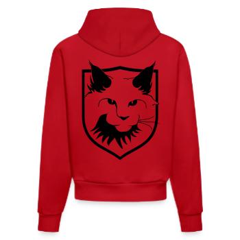 MAINE COON - Organic Fitted Hoodie Made in EU - red - Back