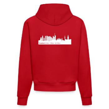 Frankfurt - Frankfurt Triathlon - Organic Fitted Hoodie Made in EU - Rot - Hinten
