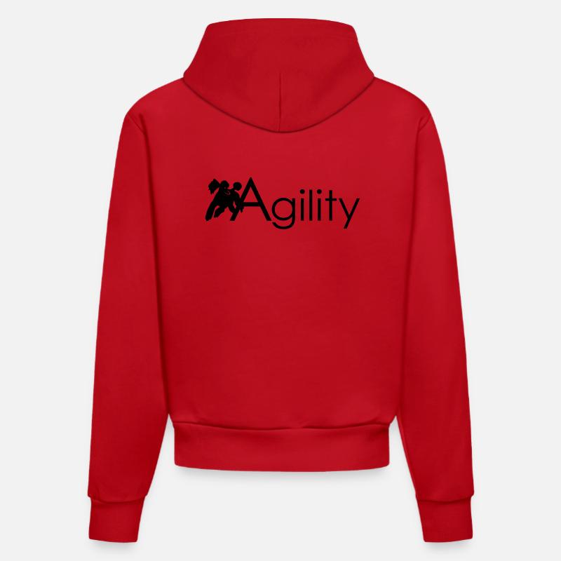 Agility - Sweat à capuche bio ajusté fabriqué en UE - rouge