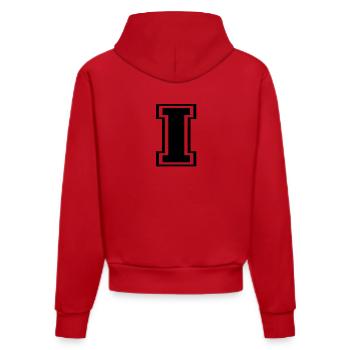 i - Organic Fitted Hoodie Made in EU - Rot - Hinten