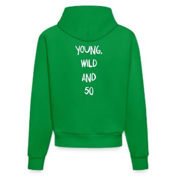 50. Geburtstag - Organic Fitted Hoodie Made in EU - City Green - Hinten
