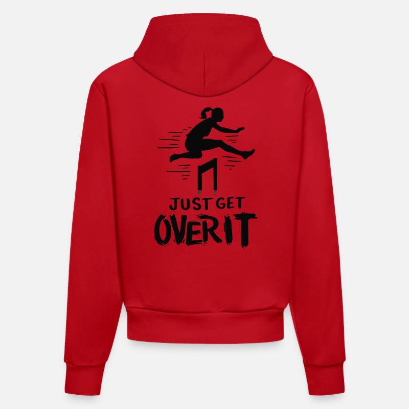 Athlétisme Course d’obstacles Sport - Sweat à capuche bio ajusté fabriqué en UE - rouge