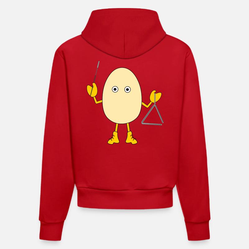 Triangle Egghead - Sweat à capuche bio ajusté fabriqué en UE - rouge