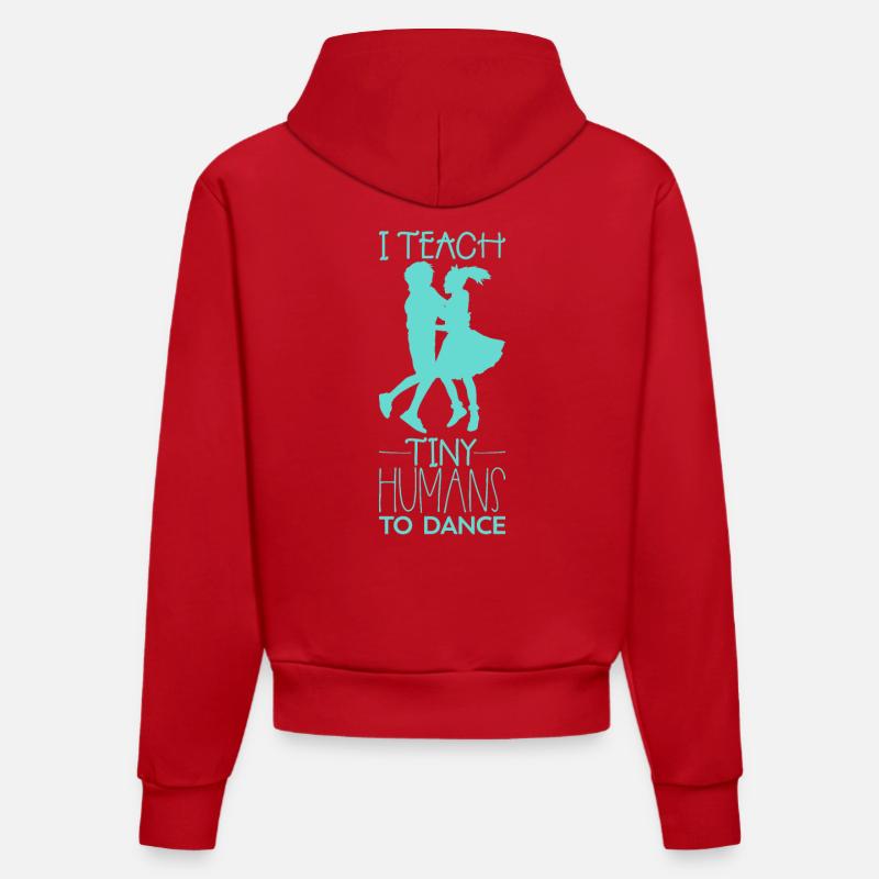 professeur de danse - Sweat à capuche bio ajusté fabriqué en UE - rouge