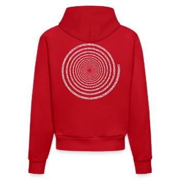Funny Pi Day Spiral Pi Math Tee for Pi Day 3 14 - Organic Fitted Hoodie Made in EU - red - Back