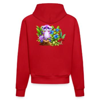 Pastellkoala im verzauberten Garten - Organic Fitted Hoodie Made in EU - Rot - Hinten