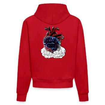 SWEDEN - Organic Fitted Hoodie Made in EU - red - Back