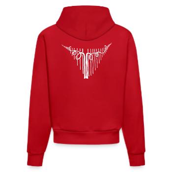 Einzel Stock Winzer - Organic Fitted Hoodie Made in EU - Rot - Hinten