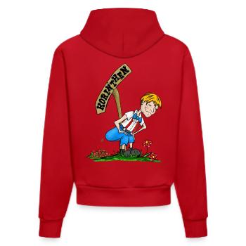 Currant Cracker Blonde - Organic Fitted Hoodie Made in EU - red - Back