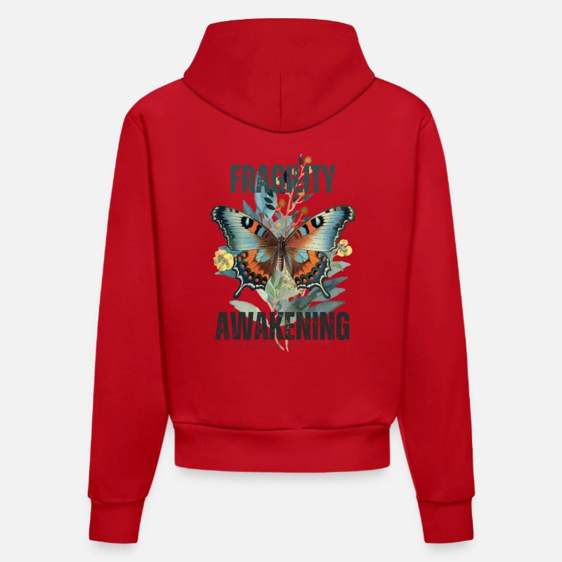 Sillage de l’âme - Sweat à capuche bio ajusté fabriqué en UE - rouge