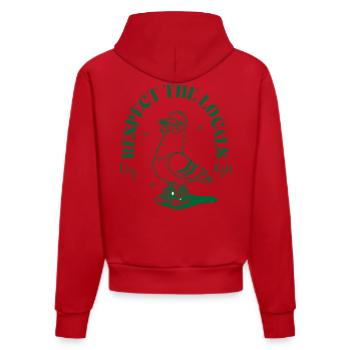 Vogel Sneaker Mascotte avec casquette - Sweat à capuche bio ajusté fabriqué en UE - rouge - Dos