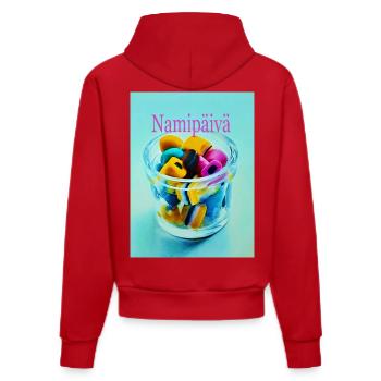 Candy Day - Organic Fitted Hoodie Made in EU - red - Back