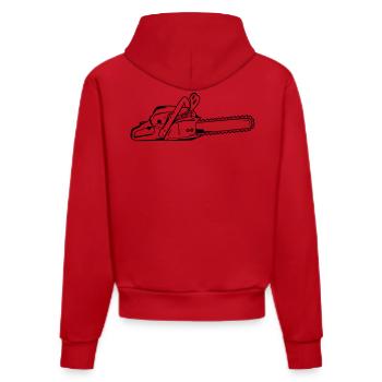 Chainsaw - Organic Fitted Hoodie Made in EU - red - Back