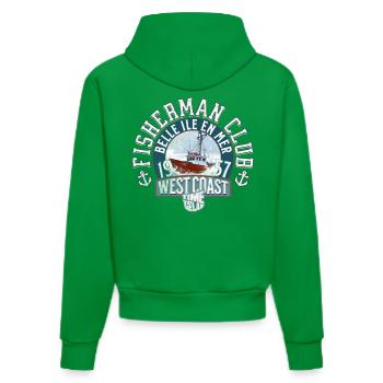 Classico Pescatore Merluzzo Belle Ile en Mer - Felpa con cappuccio ecologica aderente Made in UE - City Green - Retro