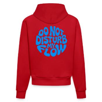 Störe meinen Fluss nicht - Organic Fitted Hoodie Made in EU - Rot - Hinten