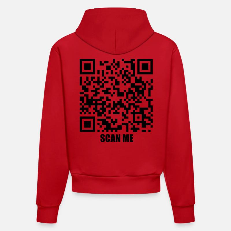 Message de citation – Embrasse-moi - Sweat à capuche bio ajusté fabriqué en UE - rouge
