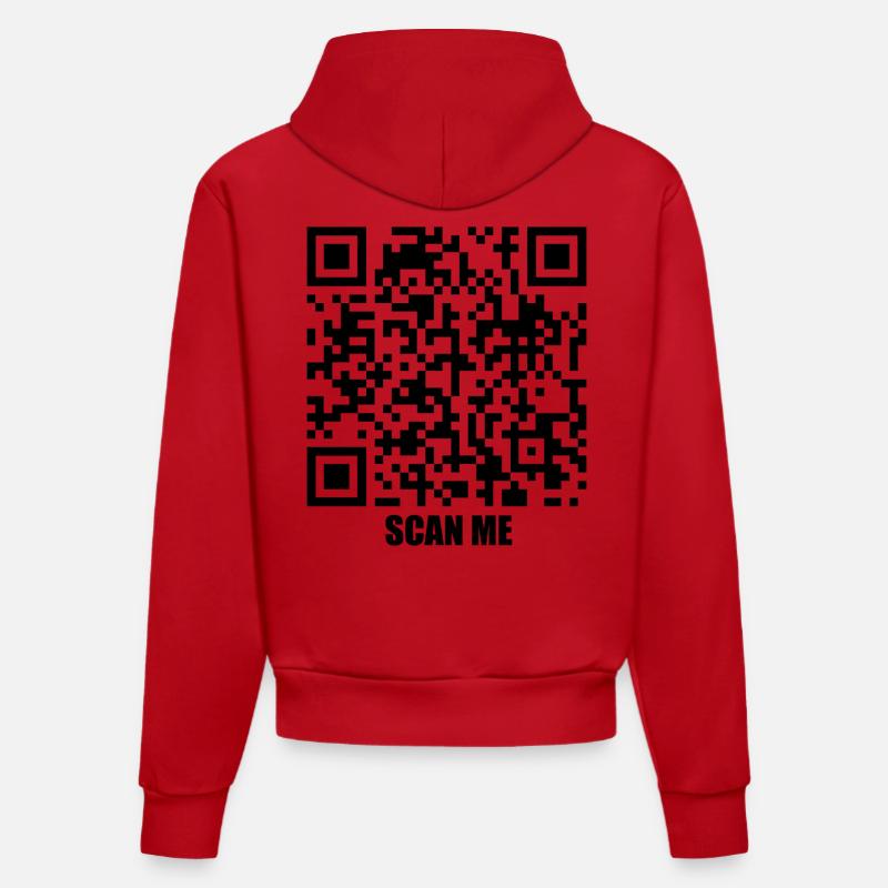 Message de citation – Trois secondes - Sweat à capuche bio ajusté fabriqué en UE - rouge