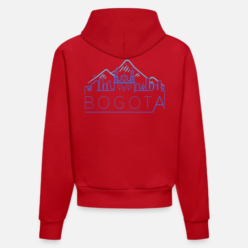 BOGOTA - Sweat à capuche bio ajusté fabriqué en UE - rouge