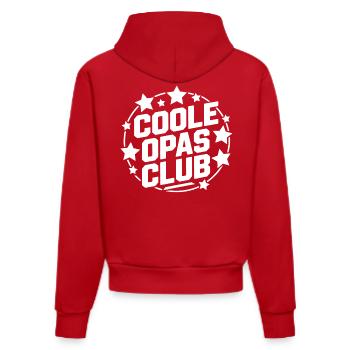 Cool Grandpa Club - Organic Fitted Hoodie Made in EU - red - Back