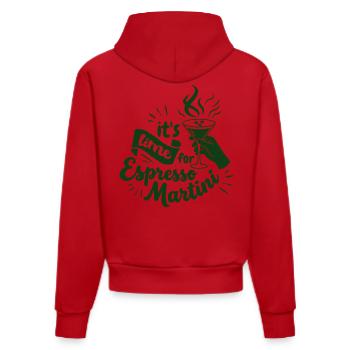 Espresso Martini Design graphique - Sweat à capuche bio ajusté fabriqué en UE - rouge - Dos