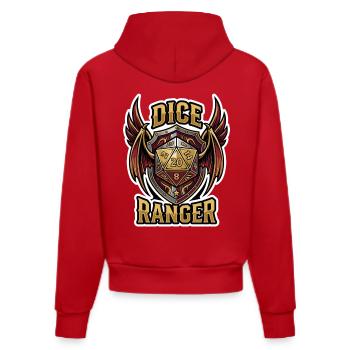 D20 RPG Ranger Ailé de Dé - Sweat à capuche bio ajusté fabriqué en UE - rouge - Dos