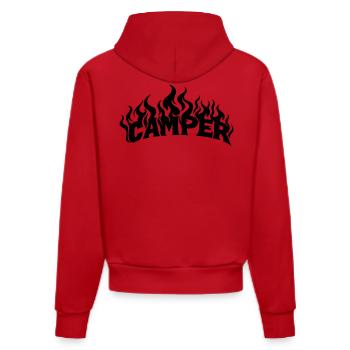 Camper Flames - Organic Fitted Hoodie Made in EU - red - Back