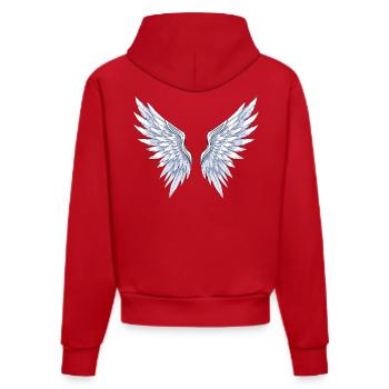 Anime Angels - Organic Fitted Hoodie Made in EU - red - Back