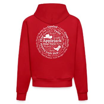 Fan de danse en ligne - Sweat à capuche bio ajusté fabriqué en UE - rouge - Dos