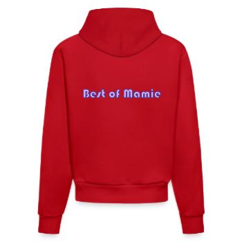 OMA. MAMA. MUTTERTAG. ALLES GUTE ZUM GEBURTSTAG DER MUTTER - Organic Fitted Hoodie Made in EU - Rot - Hinten