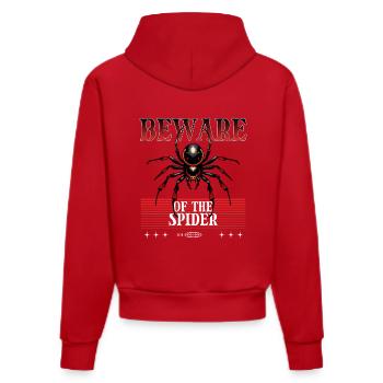 Spinne - Organic Fitted Hoodie Made in EU - Rot - Hinten