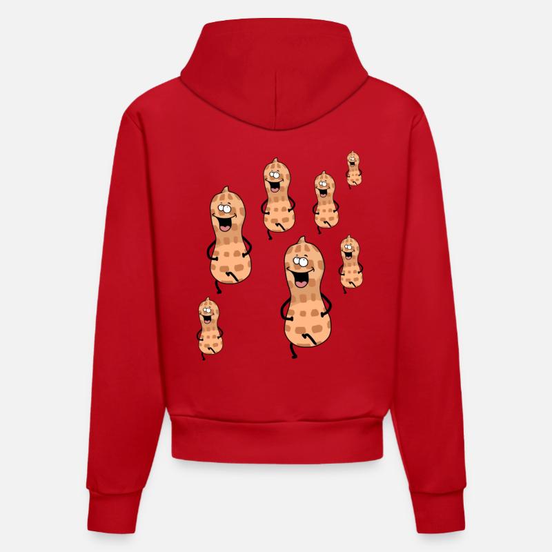 Cacahuète Émotions Joie Heureuse Heureuse - Sweat à capuche bio ajusté fabriqué en UE - rouge