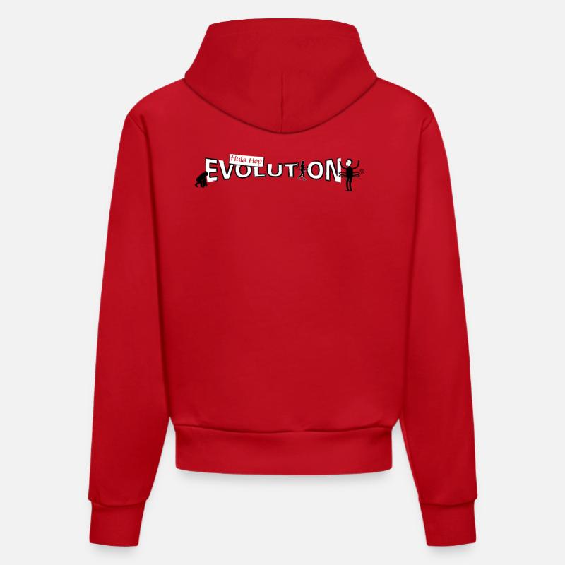 Hula hop Evolution - Sweat à capuche bio ajusté fabriqué en UE - rouge