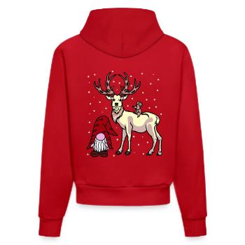 Nikolaus Xmas Weihnachten Fantasy Christmas Kind - Organic Fitted Hoodie Made in EU - Rot - Hinten