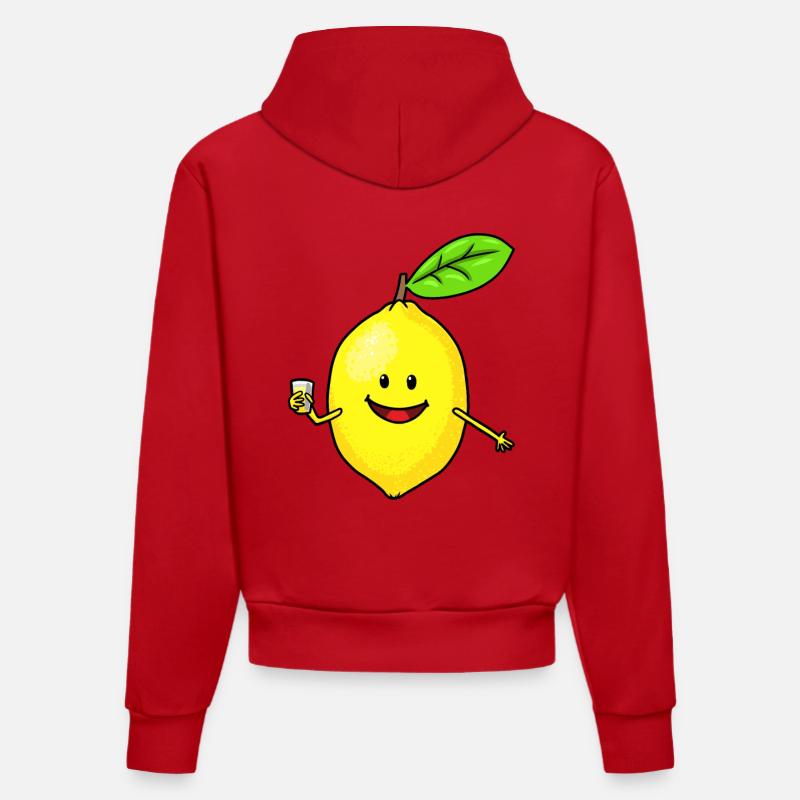 Citron mignon - Sweat à capuche bio ajusté fabriqué en UE - rouge