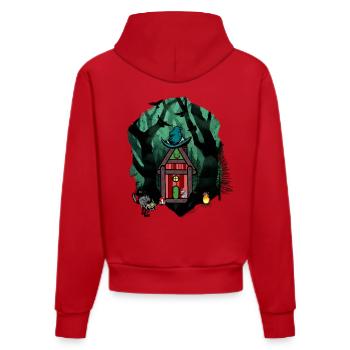 Forest Fairy Tale Fairy Tale Character Child Children Forest Animals - Organic Fitted Hoodie Made in EU - red - Back