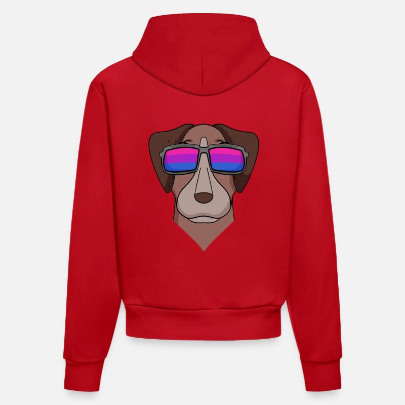 Bisexuel Pointer Dog Cadeau - Sweat à capuche bio ajusté fabriqué en UE - rouge